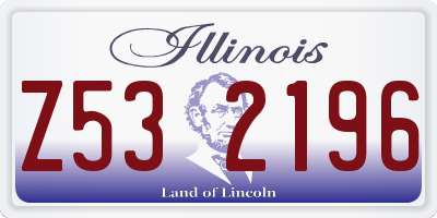 IL license plate Z532196