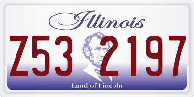 IL license plate Z532197
