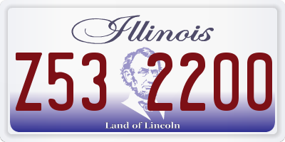IL license plate Z532200