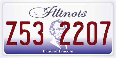 IL license plate Z532207