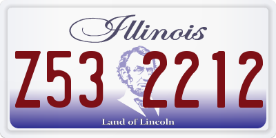 IL license plate Z532212