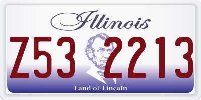 IL license plate Z532213