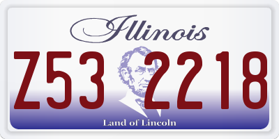 IL license plate Z532218