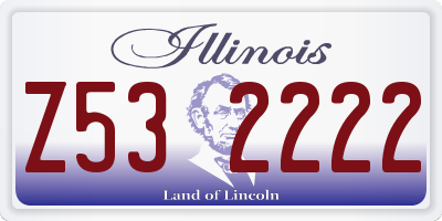 IL license plate Z532222