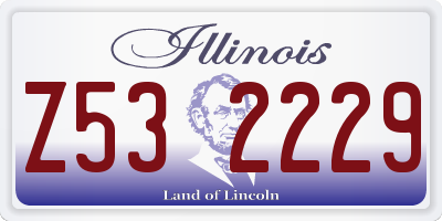 IL license plate Z532229
