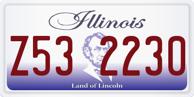 IL license plate Z532230