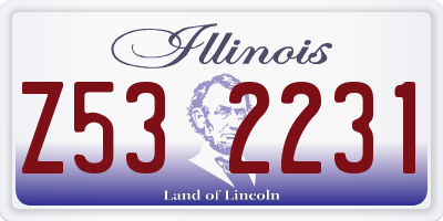 IL license plate Z532231