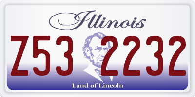 IL license plate Z532232