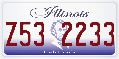 IL license plate Z532233