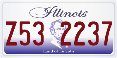 IL license plate Z532237