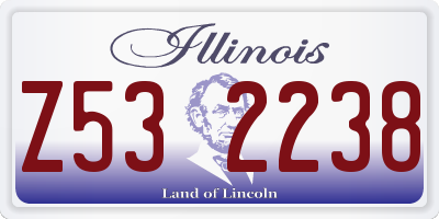 IL license plate Z532238
