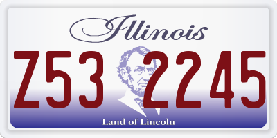 IL license plate Z532245