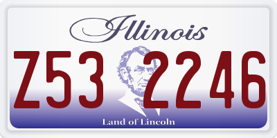 IL license plate Z532246