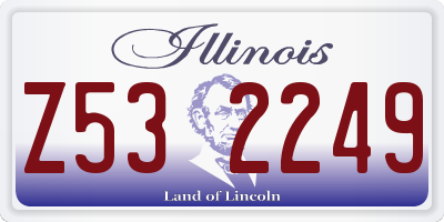 IL license plate Z532249