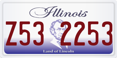 IL license plate Z532253