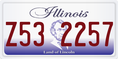 IL license plate Z532257