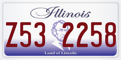 IL license plate Z532258
