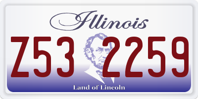 IL license plate Z532259