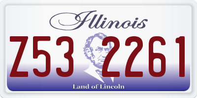 IL license plate Z532261