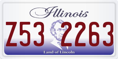 IL license plate Z532263