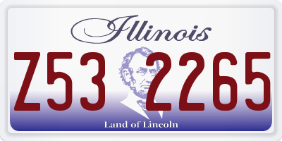 IL license plate Z532265