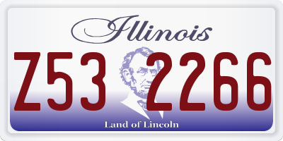 IL license plate Z532266
