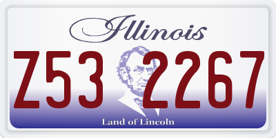 IL license plate Z532267