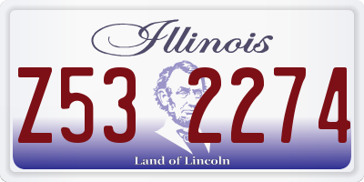 IL license plate Z532274