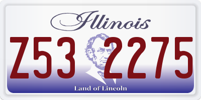 IL license plate Z532275