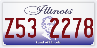 IL license plate Z532278