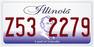 IL license plate Z532279