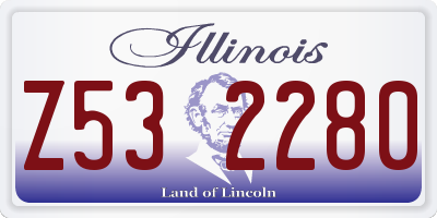 IL license plate Z532280