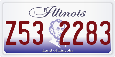 IL license plate Z532283