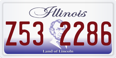 IL license plate Z532286