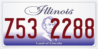 IL license plate Z532288