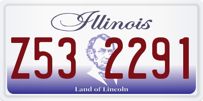 IL license plate Z532291