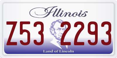 IL license plate Z532293