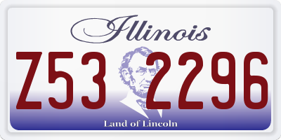 IL license plate Z532296