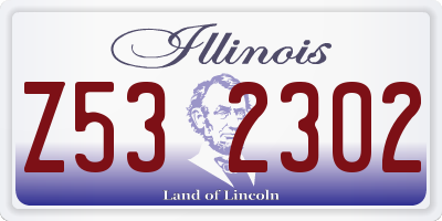 IL license plate Z532302