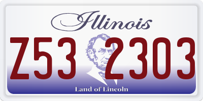 IL license plate Z532303