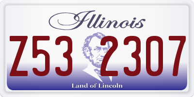 IL license plate Z532307