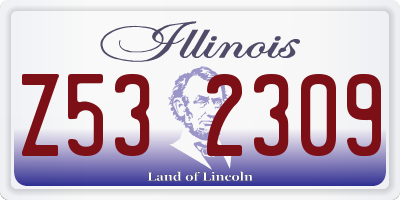 IL license plate Z532309