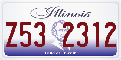 IL license plate Z532312