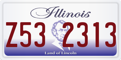 IL license plate Z532313