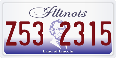 IL license plate Z532315