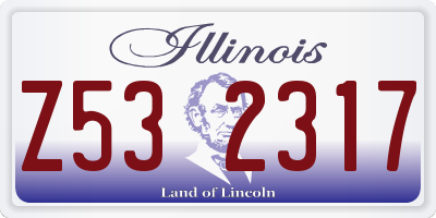 IL license plate Z532317