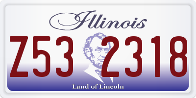 IL license plate Z532318