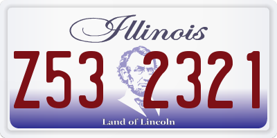 IL license plate Z532321