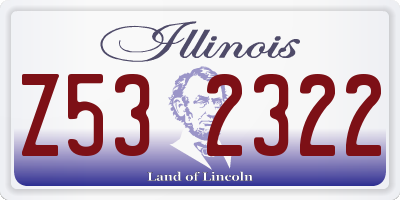 IL license plate Z532322