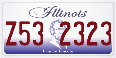 IL license plate Z532323